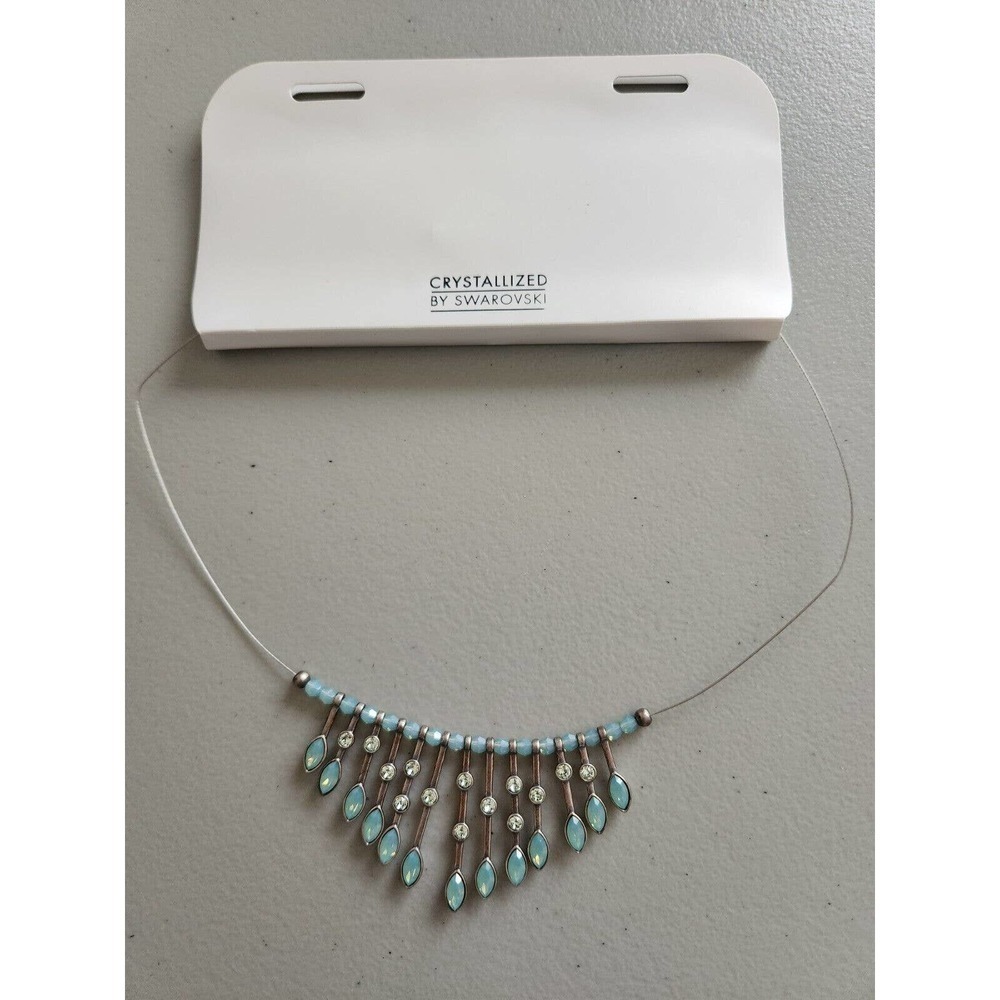 NWT Swarovski Crystallized 5500391 Necklace Blue - Picture 3 of 9